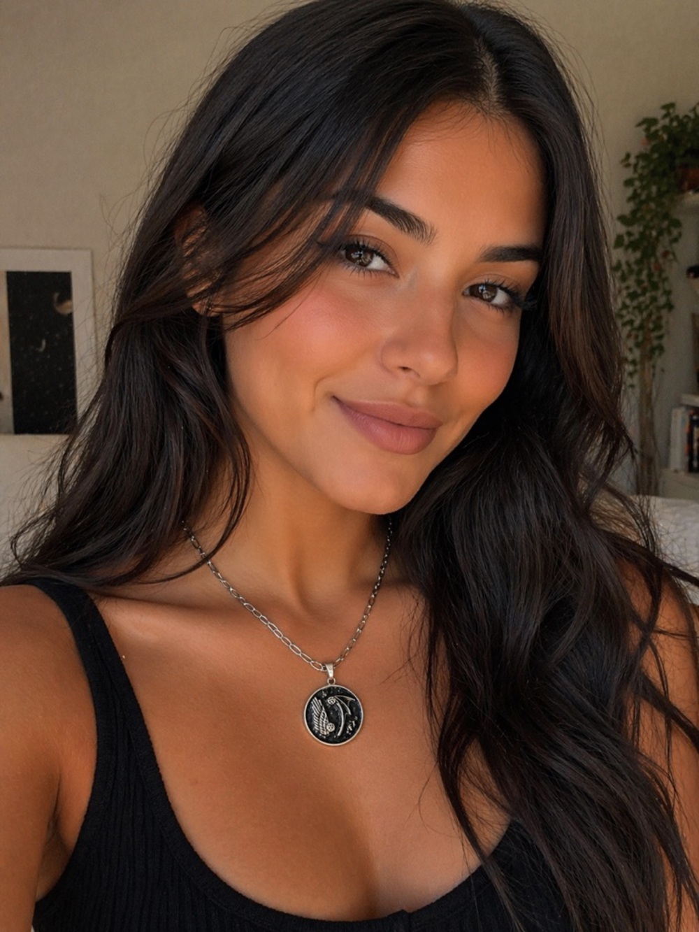 ♊️✨ Gemini “Doppelganger” Pendant Necklace – Dark Astrology Vibes ✨🖤